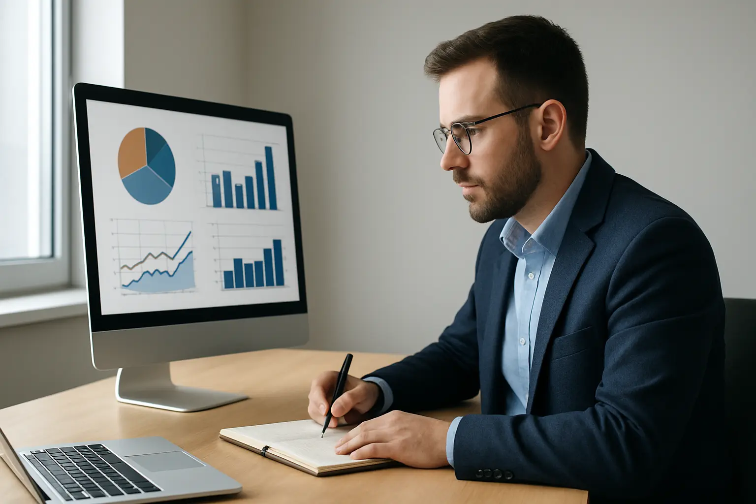 Hodnotenie marketingovej stratégie firmy Marketingový audit pre firmy zobrazený profesionálnym marketérom pri hodnotení marketingovej stratégie